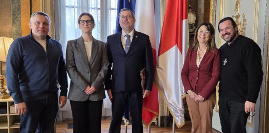 Ass. Lodi riceve Yurash ambasciatore ucraino presso la Santa Sede-Sahaydak, Kholiavytska, Yurash, Lodi e Tarasenko