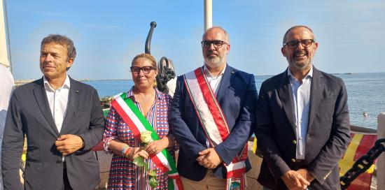Ex presidente Guido Barbazza, assessora Rita Bruzzone, presidente Matteo Frulio, presidente Claudio Villa