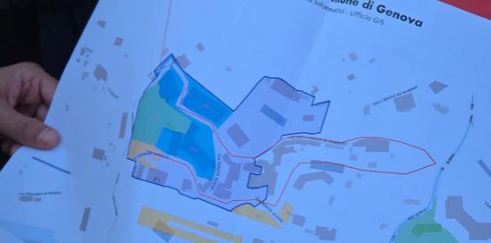 La mappa "di partenza" della passeggiata a Borzoli