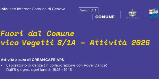 Il calendario delle prime attività in programma nei locali di vico Vegetti Il calendario delle prime attività in programma nei locali di vico Vegetti