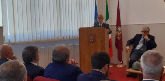 Cerimonia in ricordo del combattimento a Cremeno-Convegno Aula Magna-Ronzitti 