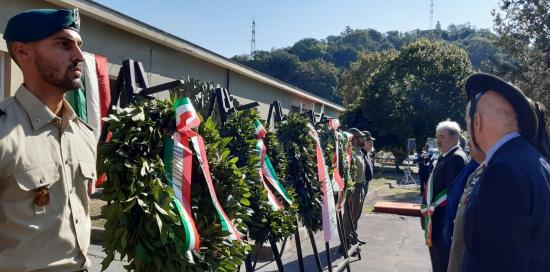 Cerimonia in ricordo del combattimento a Cremeno-Deposizione corone