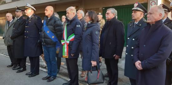 Commemorazione Guido Rossa in via Fracchia-Gruppo con sindaco Marco Bucci