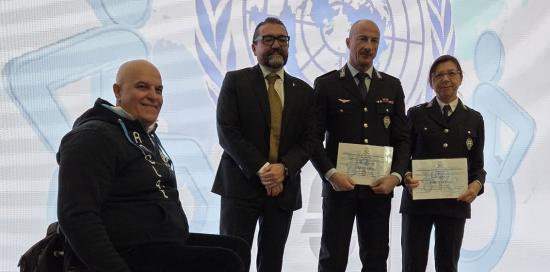 Consegna elogi ad agenti Polizia Locale-Puppo, Ripamonti, Zanini, Bellenzier