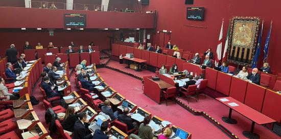 Una foto della Sala Rossa durante il Consiglio Comunale di martedì 21 maggio