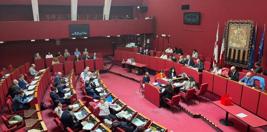 Foto della Sala Rossa - Consiglio Comunale di martedì 4 giugno