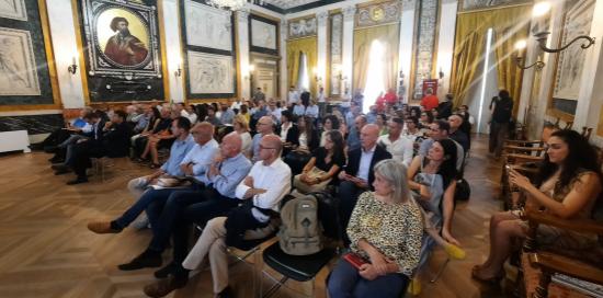 Pubblico presente in sala al Convegno sulla riqualificazione delle vallate a Palazzo Tursi