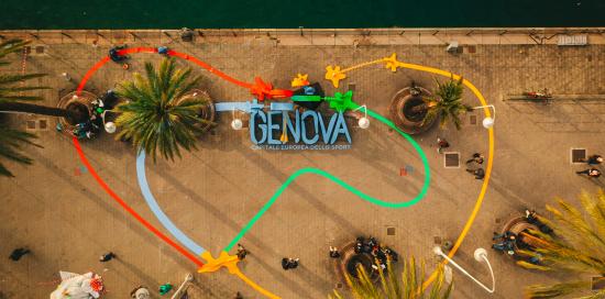 Installazione Genova 2024, ripresa dall'alto