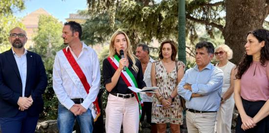 La Sindaca, il presidente del Municipio e gli assessori presenti