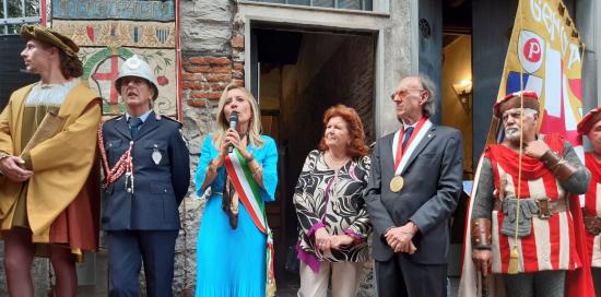 Deposizione corone d'alloro a Porta Soprana-Bordilli, Saiano, Daccà