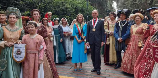 Deposizione corone d'alloro a Porta Soprana-Bordilli, Daccà, Figuranti