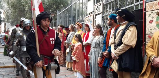Deposizione corone d'alloro a Porta Soprana-Figuranti Deposizione corone d'alloro a Porta Soprana-Figuranti