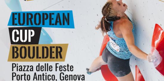 La locandina della manifestazione: in primo piano la arrampicatrice genovese Camilla Moroni