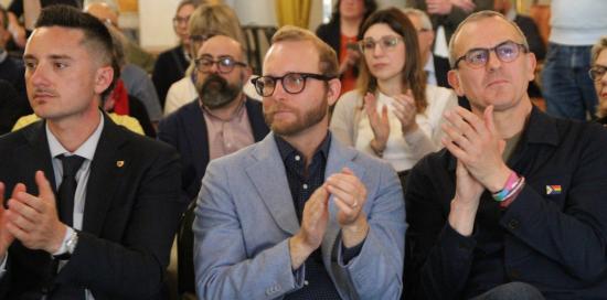 Il consigliere di Città Metropolitana Filippo Bruzzone e, a destra, l'assessore di Torino Jacopo Rosatelli