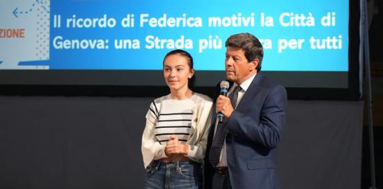 Filippo Sguerso insieme a Matilde, figlia di Federica Picasso