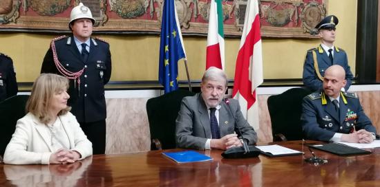 Firma Protocolli d'intesa Comune, Città Metropolitana, GdF-Bucci, Campana