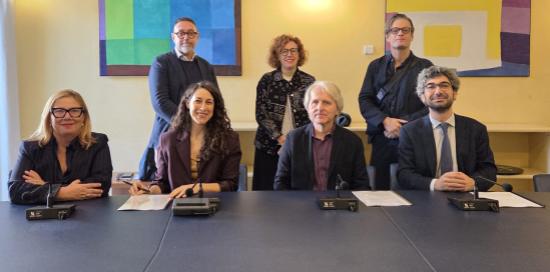 Firma convenzione Comune-UniGe-Gruppo in Sala Giunta Nuova