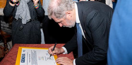  Firma del sindaco Bucci che dà ufficialmente il via a Genova 2024