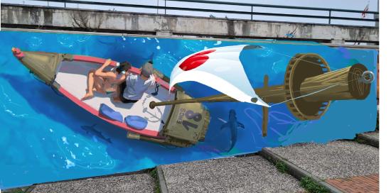 foto murales barca a vela