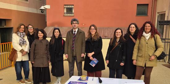 Foto di gruppo in piazza delle Marinelle a margine della presentazione del progetto: presenti Autorità e gruppo di lavoro