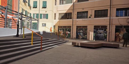 Piazza delle Marinelle nella nuova veste a seguito dei recenti lavori di rigenerazione urbana