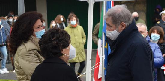 Sindaco Marco Bucci e Silvia Rossa, cerimonia in via Fracchia