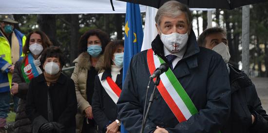 Sindaco Marco Bucci, cerimonia in via Fracchia
