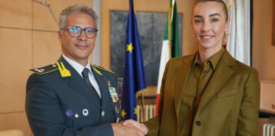 Generale Macchia e sindaca Salis