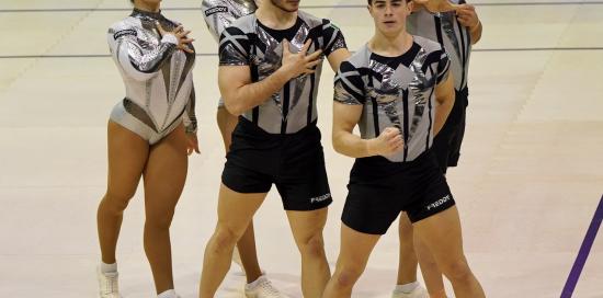 Atleti e atlete durante un'esibizione: un mix di forza ed eleganza