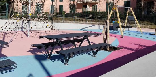 Un'immagine del nuovo complesso sportivo di via Novella