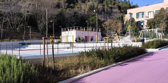 Un'immagine del nuovo complesso sportivo di via Novella