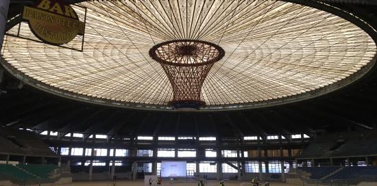 Il soffitto del Palasport
