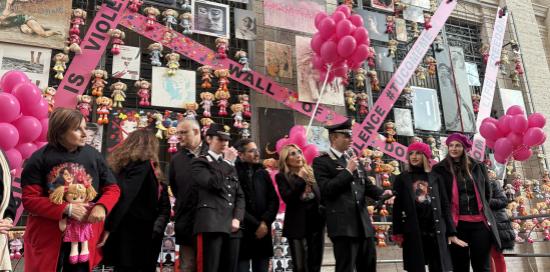 Wall of dolls