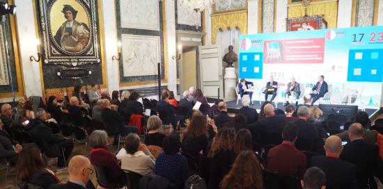 Il palco della Genova Smart Week