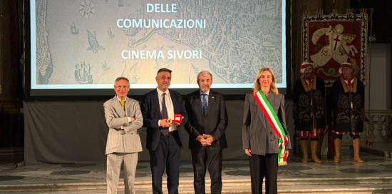 Il riconoscimento al Cinema Sivori