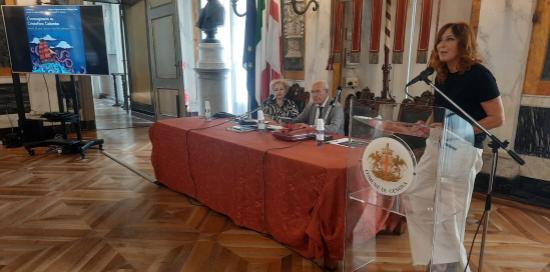  Il saluto del consigliere Grosso durante la conferenza su Cristoforo Colombo