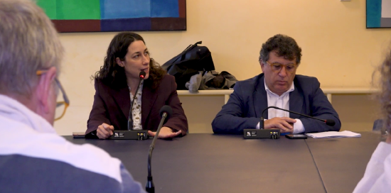 L'assessora Coppola e l'assessore Ferrante a Palazzo Tursi durante la presentazione dell'addendum. L'assessora Coppola e l'assessore Ferrante a Palazzo Tursi durante la presentazione dell'addendum.