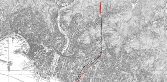 Planimetria percorsi rivi Rovare e Noce