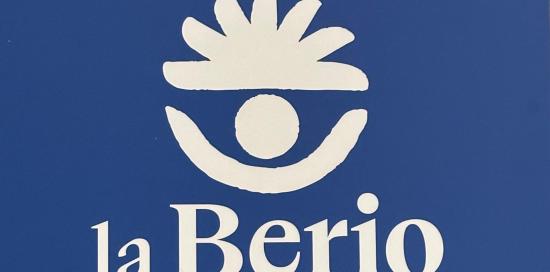 Il nuovo logo della Berio: una silhouette che rappresenta un occhio bianco e una persona che abbraccia un libro aperto