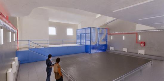 rendering degli interni palestra