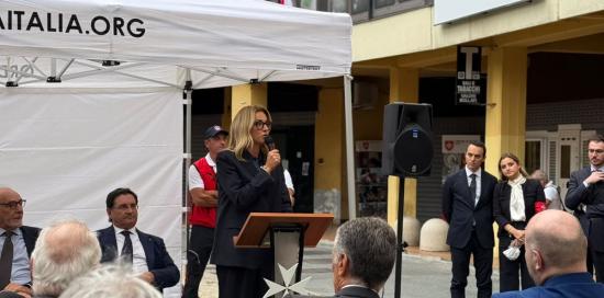 Intervento della sindaca Salis a margine dell'inaugurazione del nuovo poliambulatorio del Diamante, a Begato