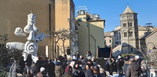 Inaugurazione scultura scenografica Luzzati