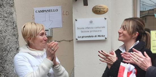 Inaugurazione scuola La Girandola di Mirko-Scopertura targa