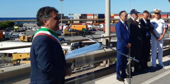 Inaugurazione viadotto autostradale di Pra'-Intervento Ferrante