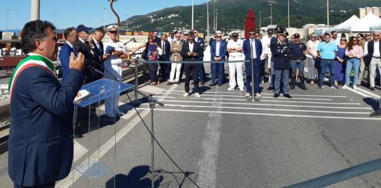 Inaugurazione viadotto autostradale di Pra'-Intervento Ferrante