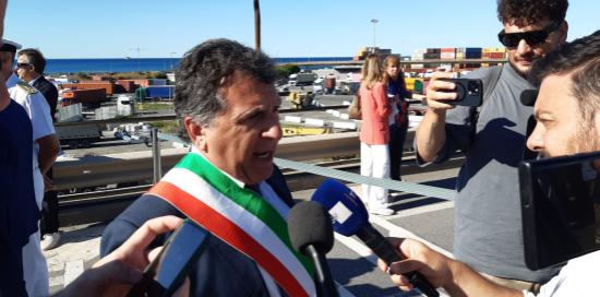 Inaugurazione viadotto autostradale di Pra'-Intervista Ferrante