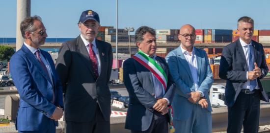 Inaugurazione viadotto autostradale di Pra'-Paroli, Bucci, Ferrante, Piana, Rixi