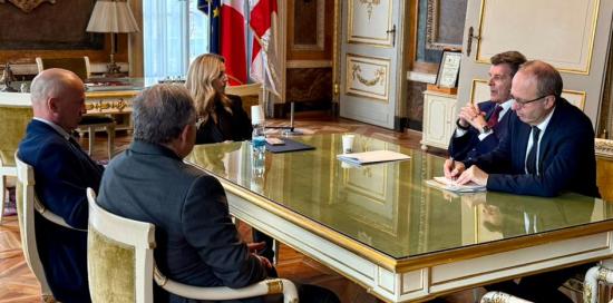 Incontro sindaca Salis e ambasciatore Svizzera Balzaretti Incontro sindaca Salis e ambasciatore Svizzera Balzaretti