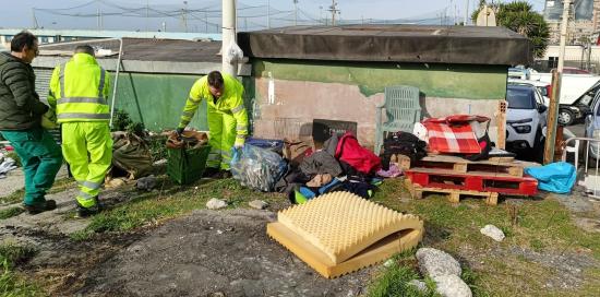 Intervento Polizia Locale nell'area di Punta Vagno