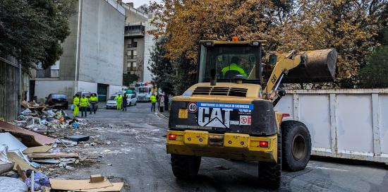 Intervento straordinario AMIU in via Cechov in Valpolcevera